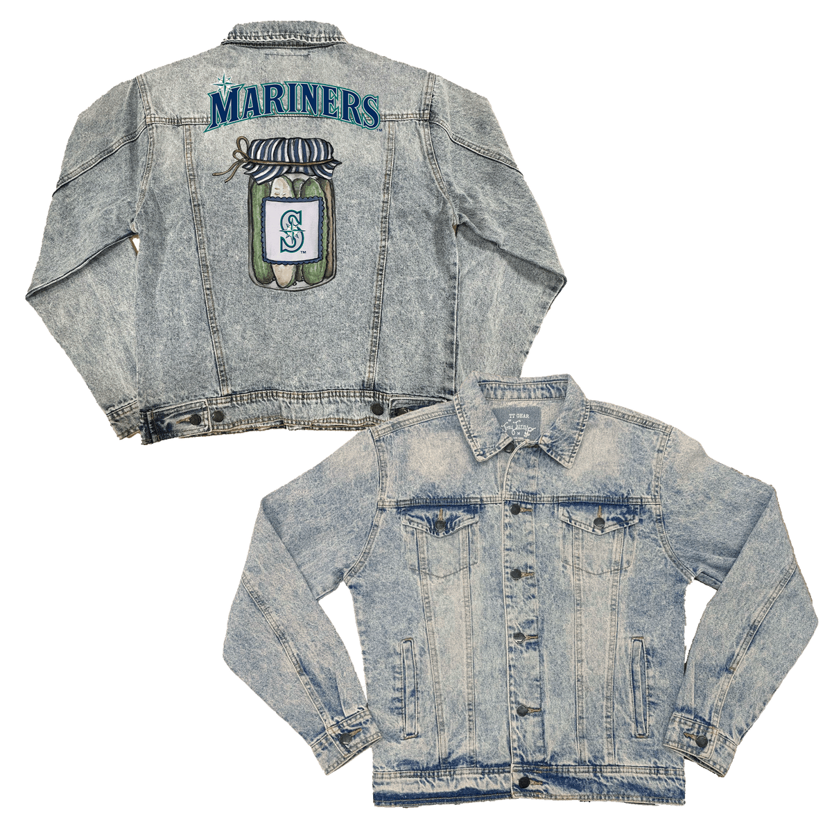 Seattle Mariners Pickle Jar Boyfriend Denim Jacket