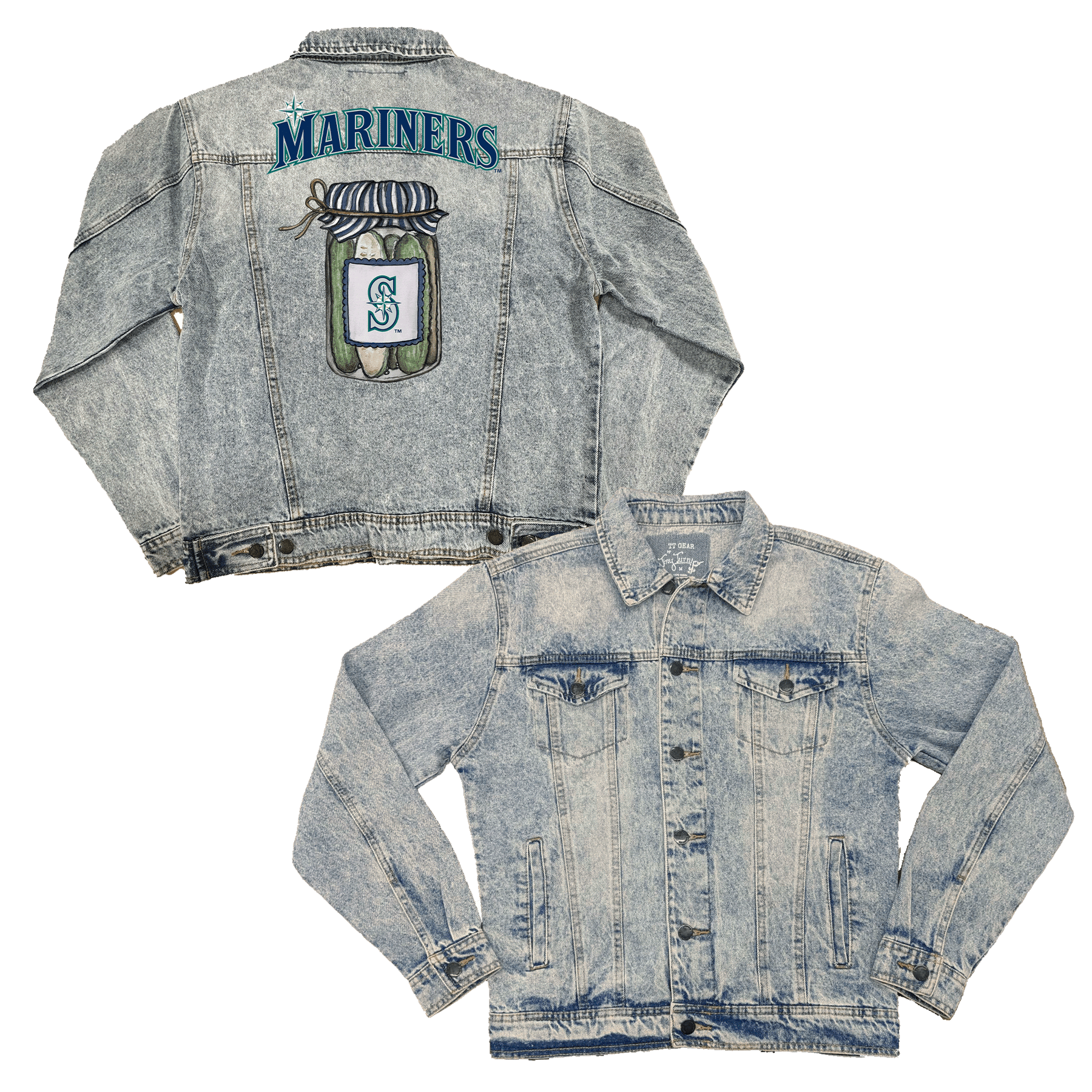 Seattle Mariners Pickle Jar Boyfriend Denim Jacket