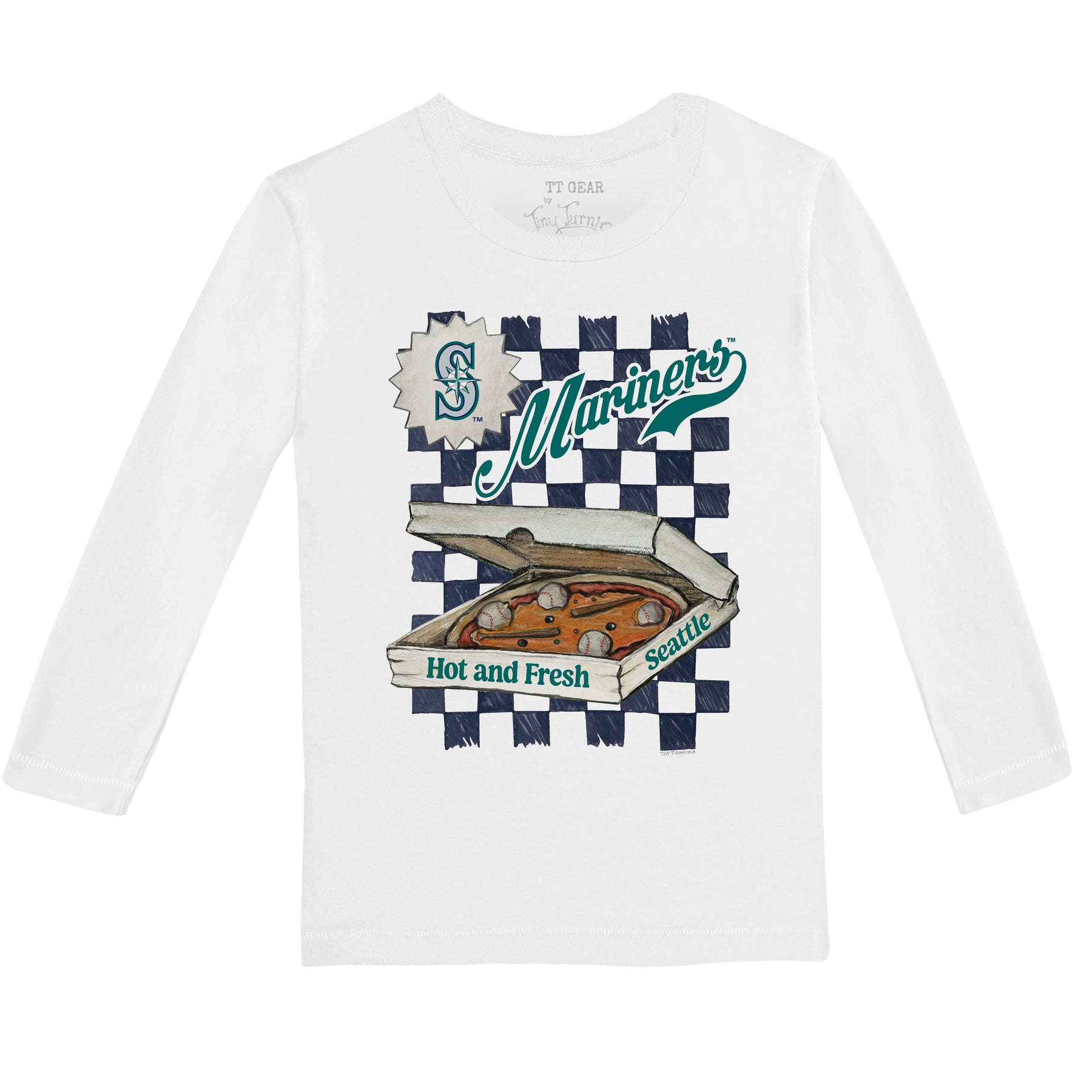 Seattle Mariners Pizza Long-Sleeve Tee Shirt