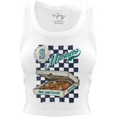 Seattle Mariners Pizza Crop Tank - Tiny Turnip