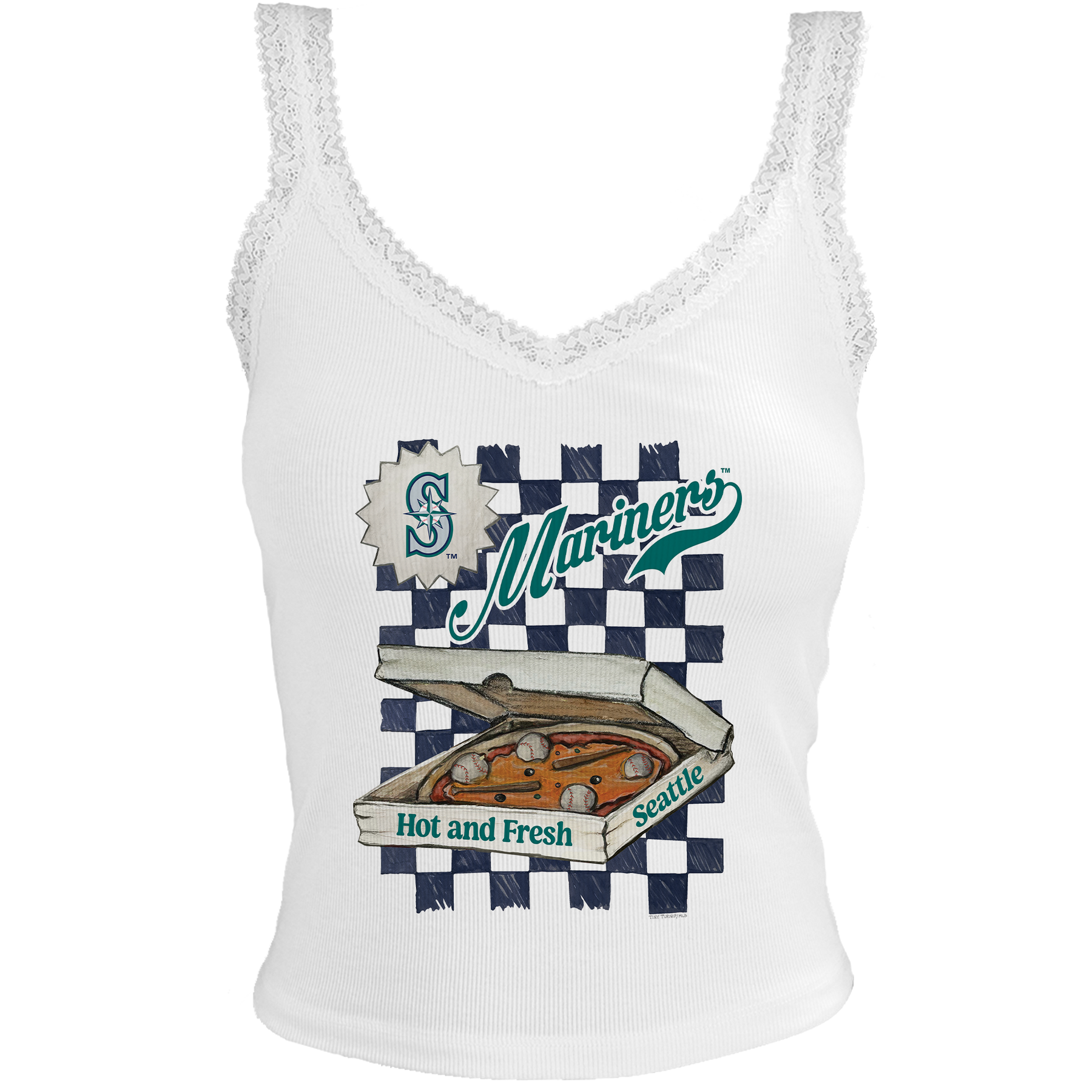 Seattle Mariners Pizza Lace Tank