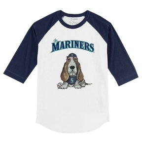 Seattle Mariners Puddy 3/4 Navy Blue Sleeve Raglan - Tiny Turnip