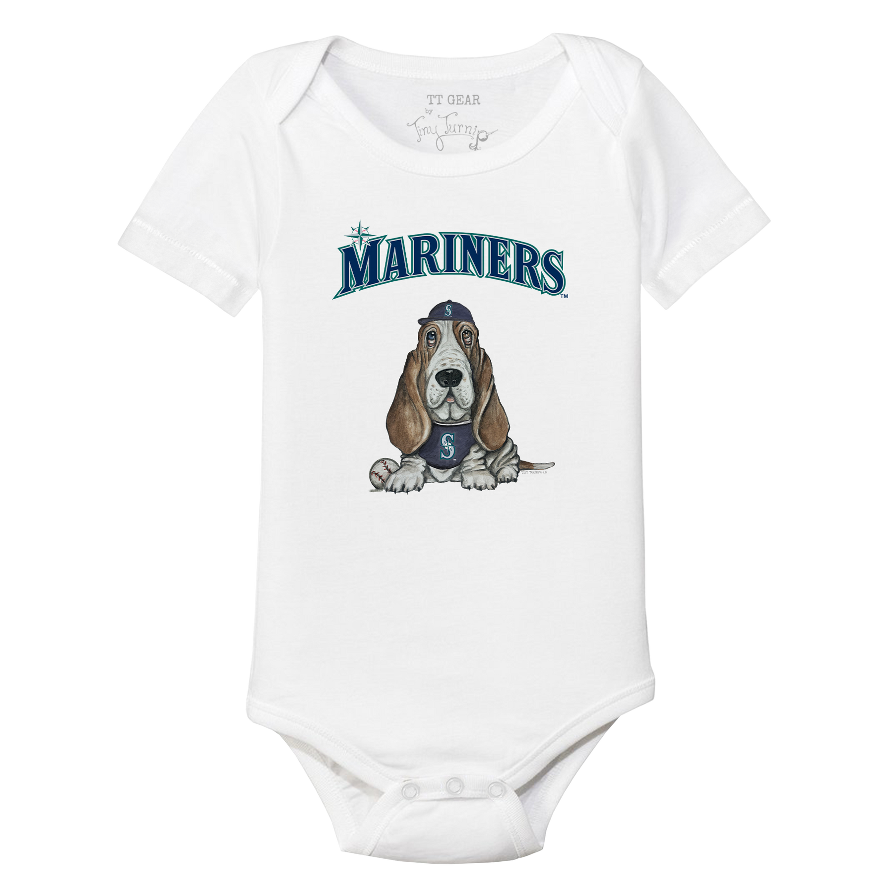 Seattle Mariners Puddy Short Sleeve Snapper - Tiny Turnip