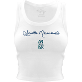 Seattle Mariners Logo Script Crop Tank - Tiny Turnip