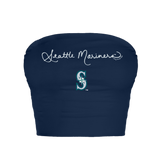 Seattle Mariners Logo Script Crop Tube Top