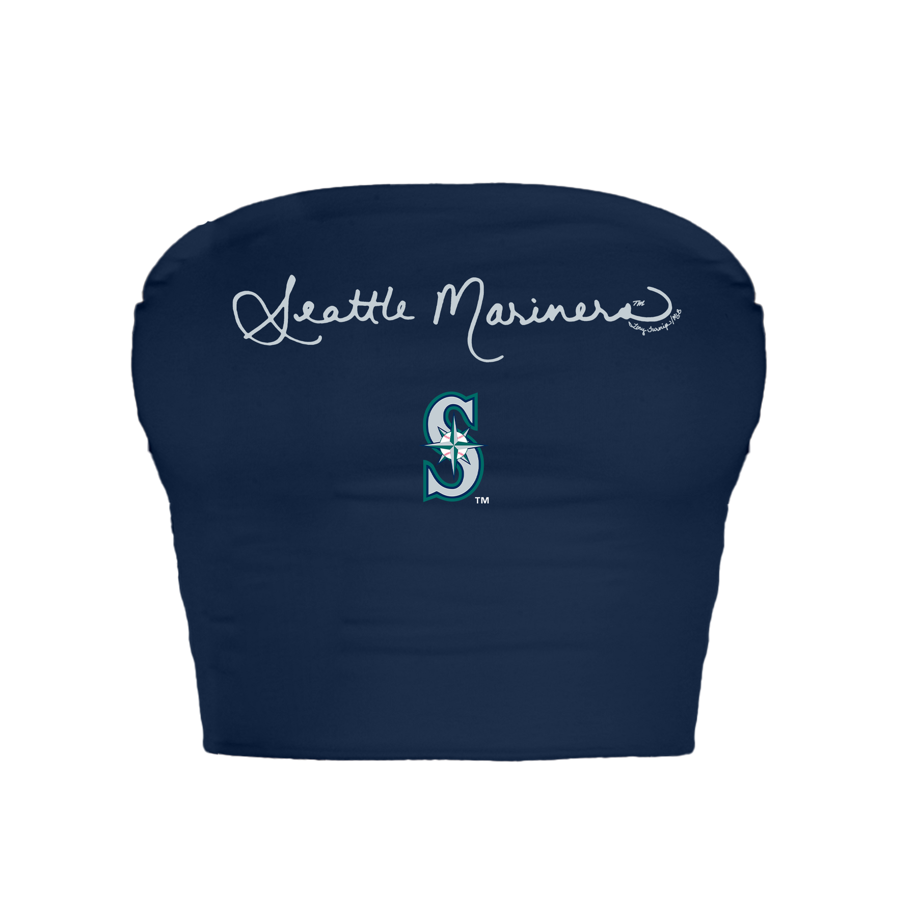 Seattle Mariners Logo Script Crop Tube Top