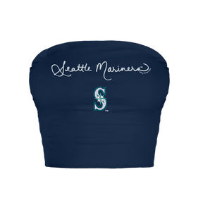 Seattle Mariners Logo Script Crop Tube Top