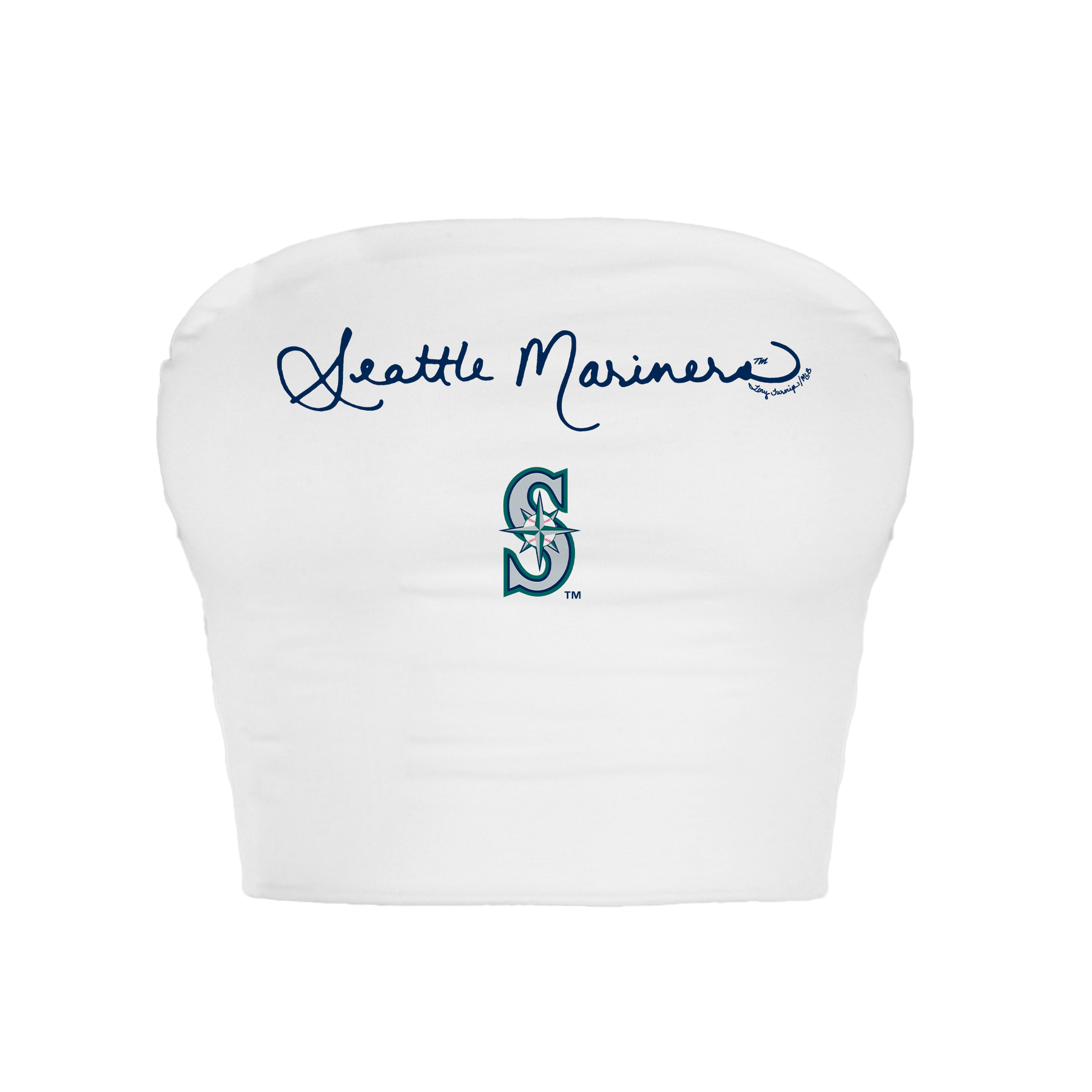 Seattle Mariners Logo Script Crop Tube Top