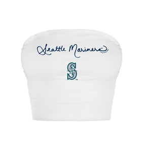 Seattle Mariners Logo Script Crop Tube Top