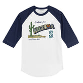 Seattle Mariners Spring Training 2025 3/4 Navy Blue Sleeve Raglan