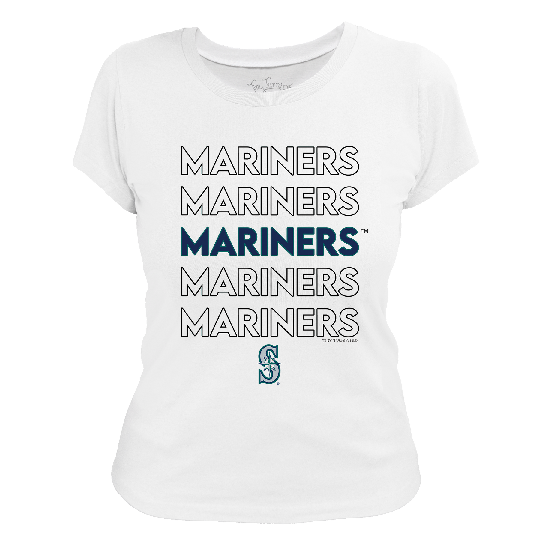 Seattle Mariners Stacked Tee Shirt