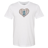 Seattle Mariners Stitched Heart Unisex Tee Shirt - Tiny Turnip