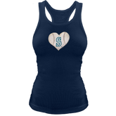 Seattle Mariners Stitched Heart Classic Tank - Tiny Turnip
