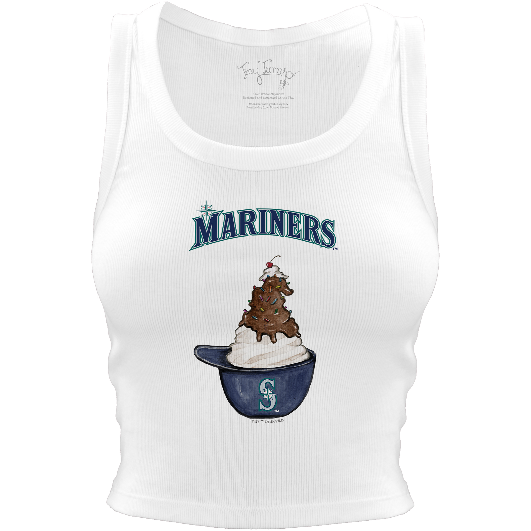 Seattle Mariners Sundae Helmet Crop Tank - Tiny Turnip