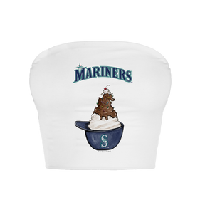 Seattle Mariners Sundae Helmet Crop Tube Top - Tiny Turnip