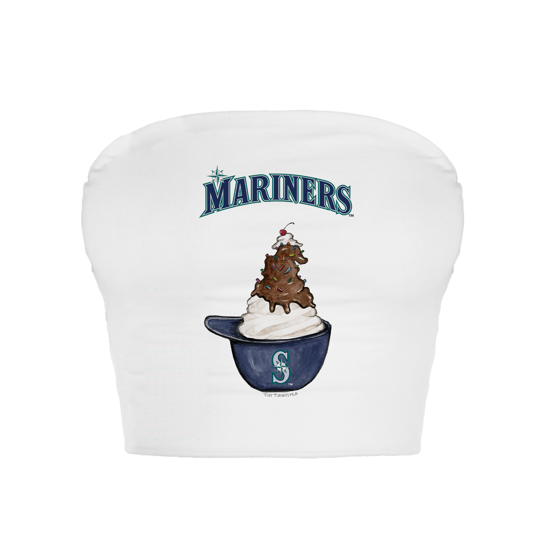 Seattle Mariners Sundae Helmet Crop Tube Top - Tiny Turnip