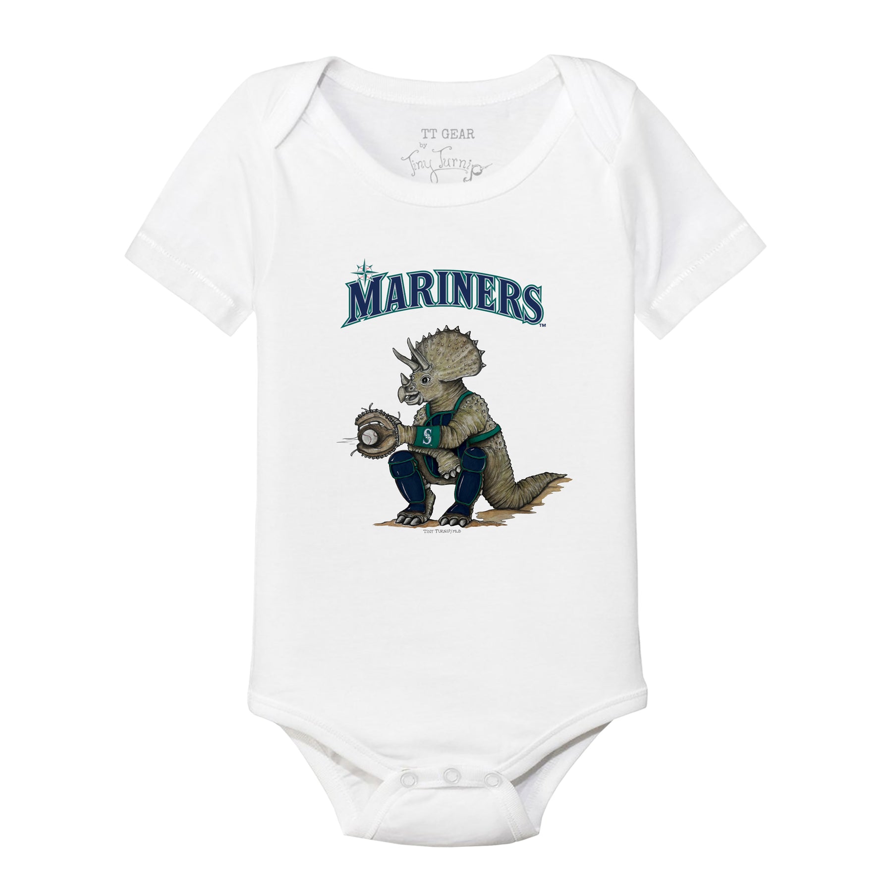 Seattle Mariners Triceratops Short Sleeve Snapper