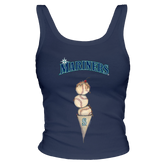 Seattle Mariners Triple Scoop Ribbed Tank - Tiny Turnip
