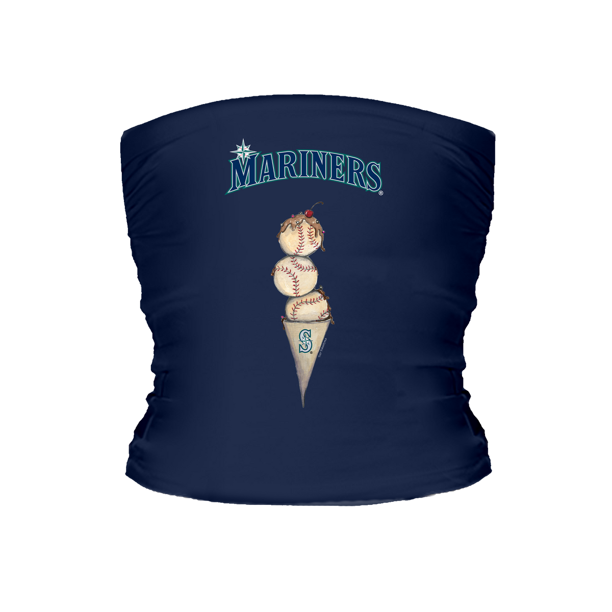 Seattle Mariners Triple Scoop Tube Top - Tiny Turnip