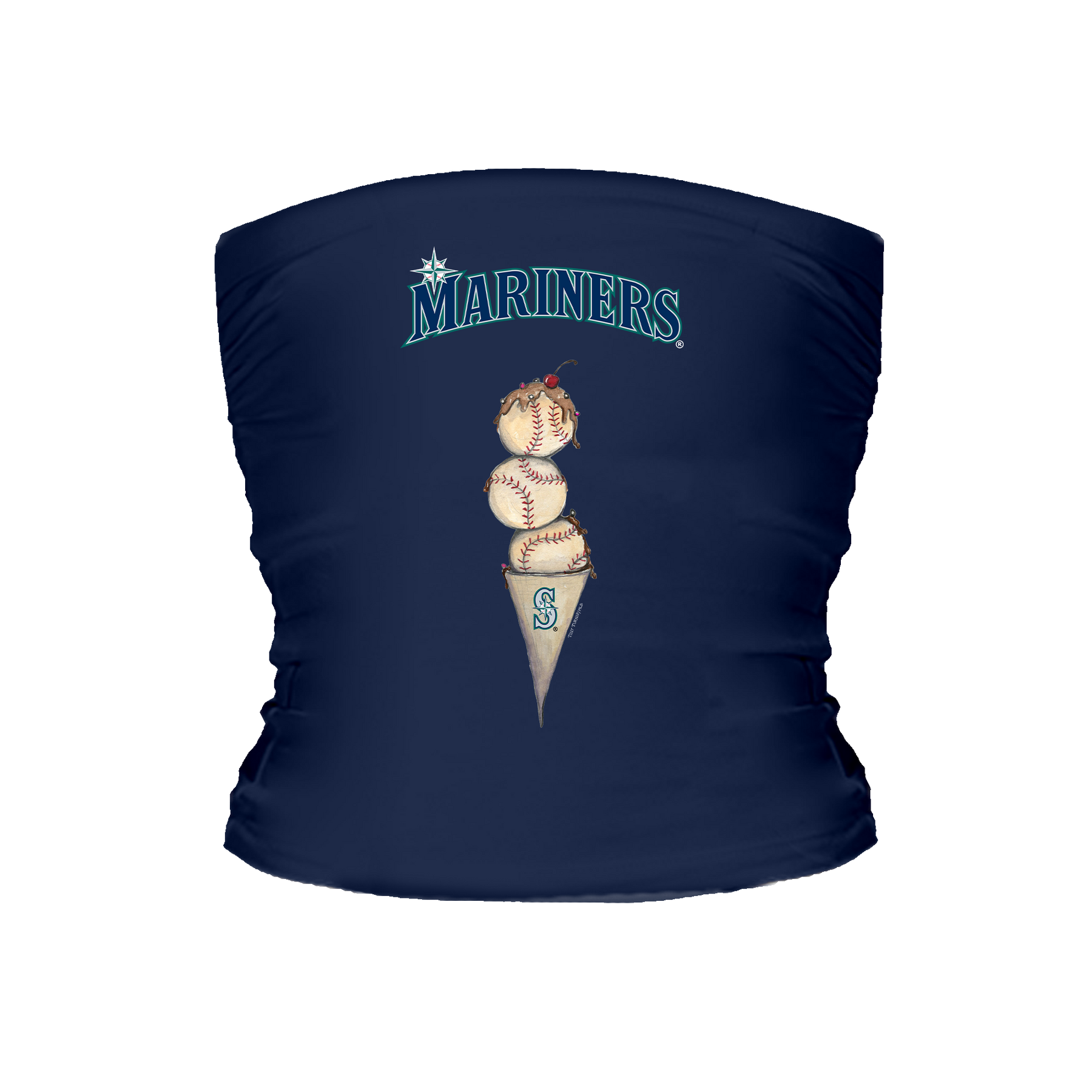 Seattle Mariners Triple Scoop Tube Top - Tiny Turnip