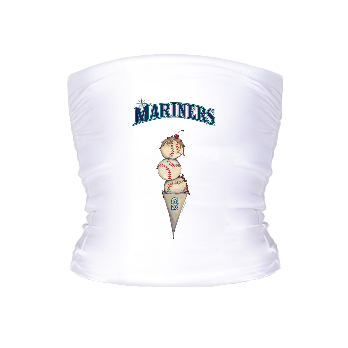 Seattle Mariners Triple Scoop Crop Tube Top