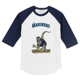 Seattle Mariners Velociraptor 3/4 Navy Blue Sleeve Raglan