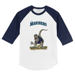 Seattle Mariners Velociraptor 3/4 Navy Blue Sleeve Raglan