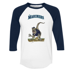 Seattle Mariners Velociraptor 3/4 Navy Blue Sleeve Raglan