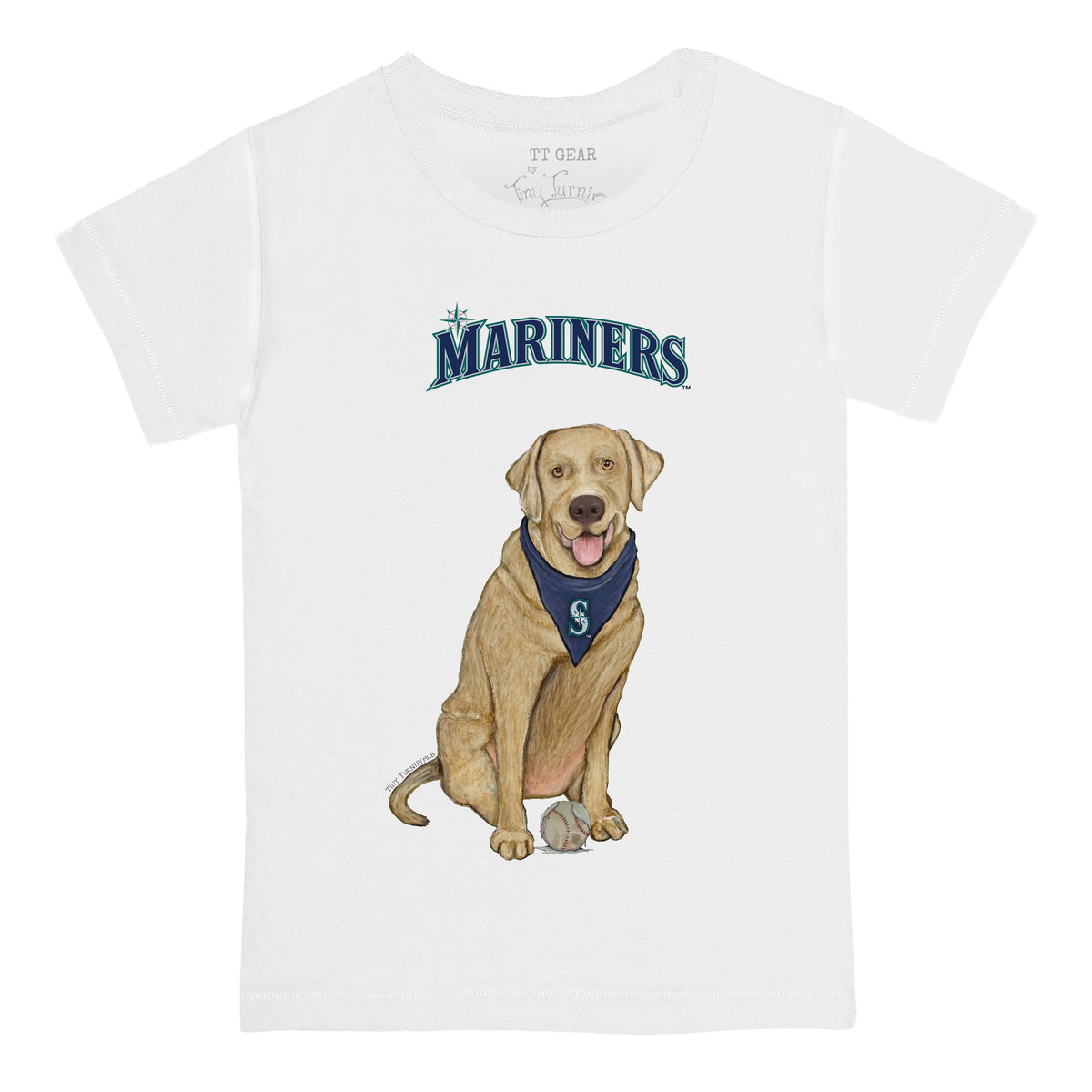 Seattle Mariners Yellow Labrador Retriever Tee Shirt