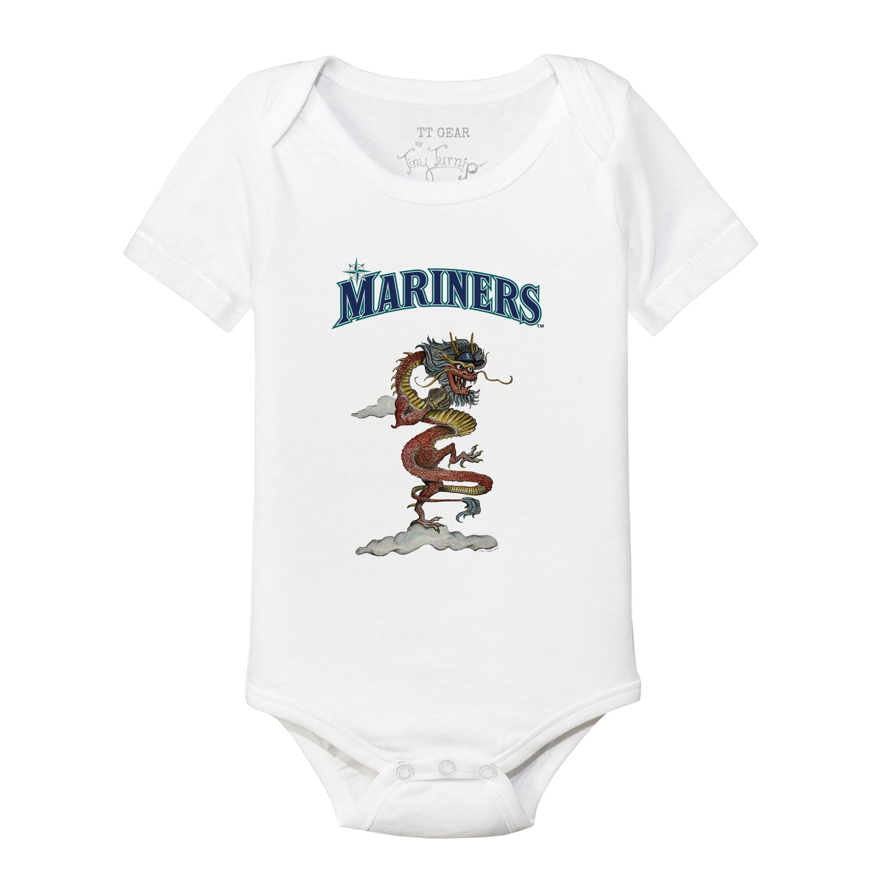 Seattle Mariners 2024 Year of the Dragon Short Sleeve Snapper