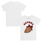 VIP Football: Football Bow w/ Name - Kid's Tee Shirt - Tiny Turnip