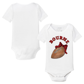 VIP Football: Football Bow w/ Name - Short Sleeve Snapper - Tiny Turnip