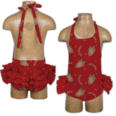 VIP Football: Football Bow w/ Name - Ruffle Romper - Tiny Turnip