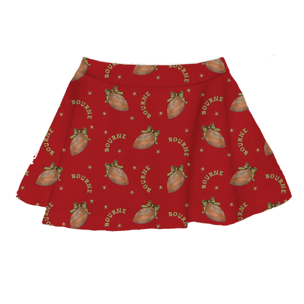 VIP Football: Football Bow w/ Name - Skirt - Tiny Turnip