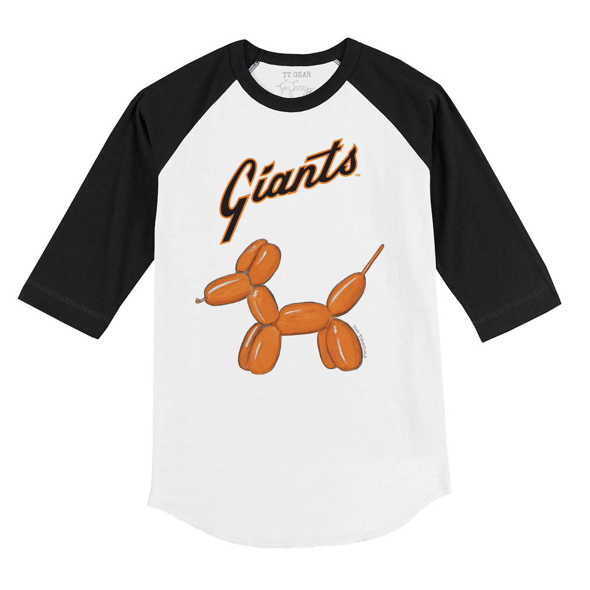 San Francisco Giants Balloon Dog 3/4 Black Sleeve Raglan