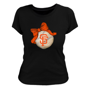 San Francisco Giants Baseball Bow Tee Shirt