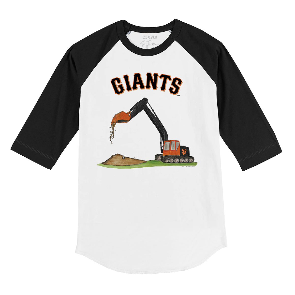 San Francisco Giants Excavator 3/4 Black Sleeve Raglan
