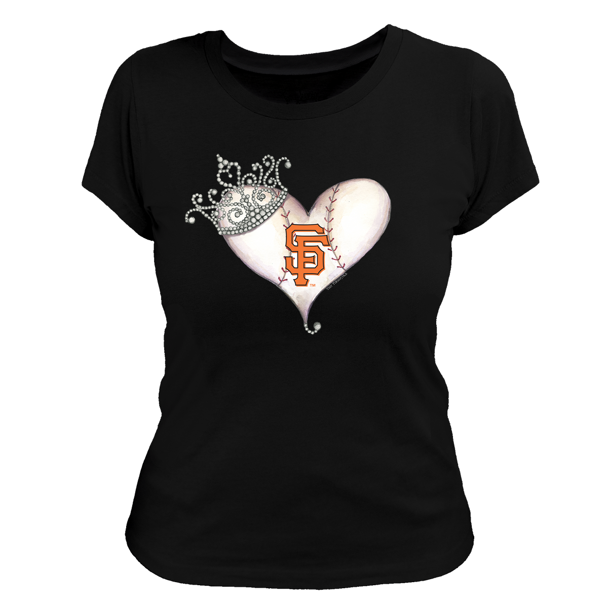 San Francisco Giants Tiara Heart Tee Shirt - Tiny Turnip