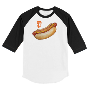 San Francisco Giants Hot Dog 3/4 Black Sleeve Raglan