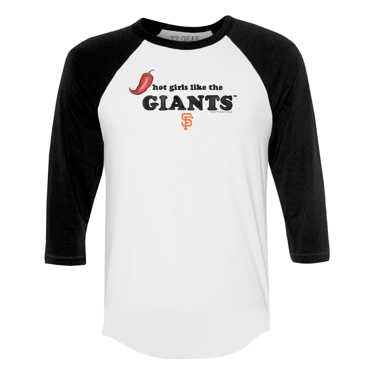 San Francisco Giants Hot Girls 3/4 Black Sleeve Raglan