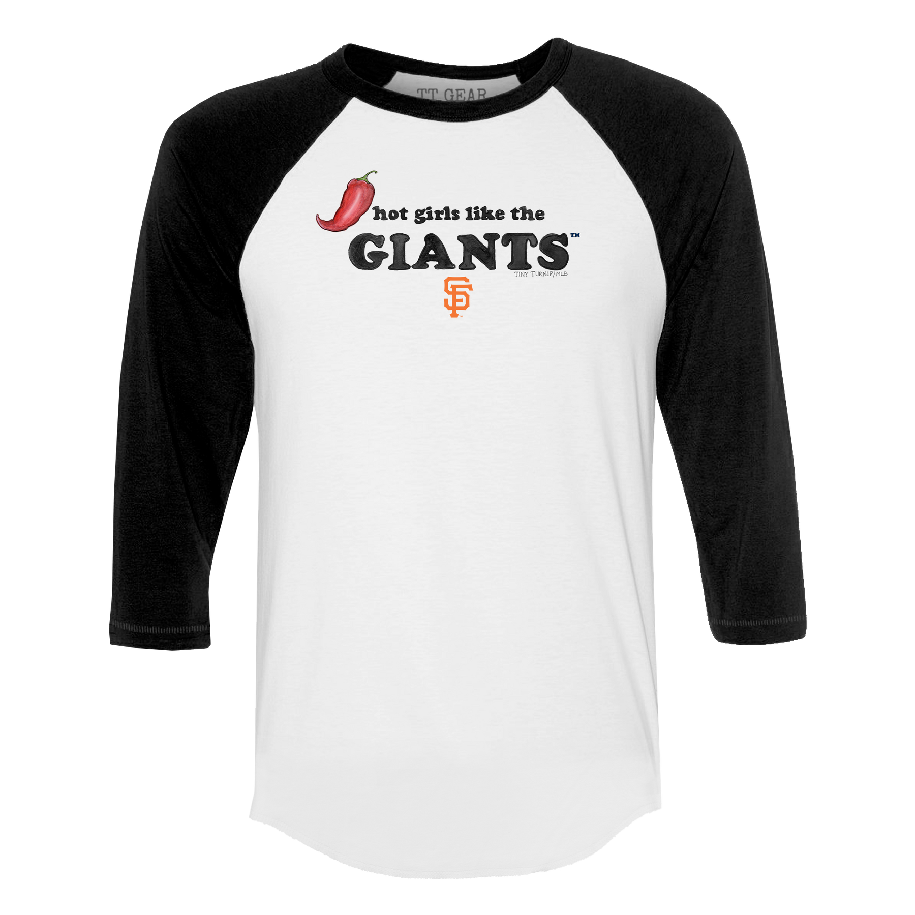 San Francisco Giants Hot Girls 3/4 Black Sleeve Raglan