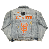 I Heart Giants Boyfriend Denim Jacket - Tiny Turnip