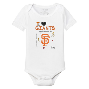 I Heart Giants Short Sleeve Snapper - Tiny Turnip