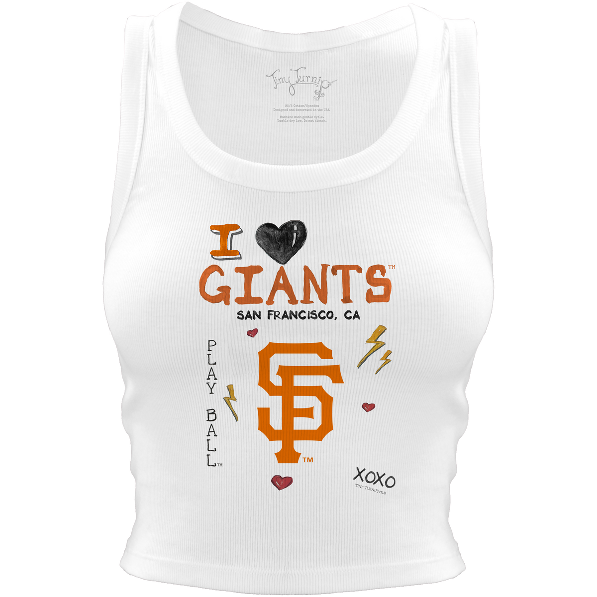 San Francisco Giants I Heart Team Crop Tank - Tiny Turnip
