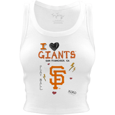 San Francisco Giants I Heart Team Crop Tank - Tiny Turnip