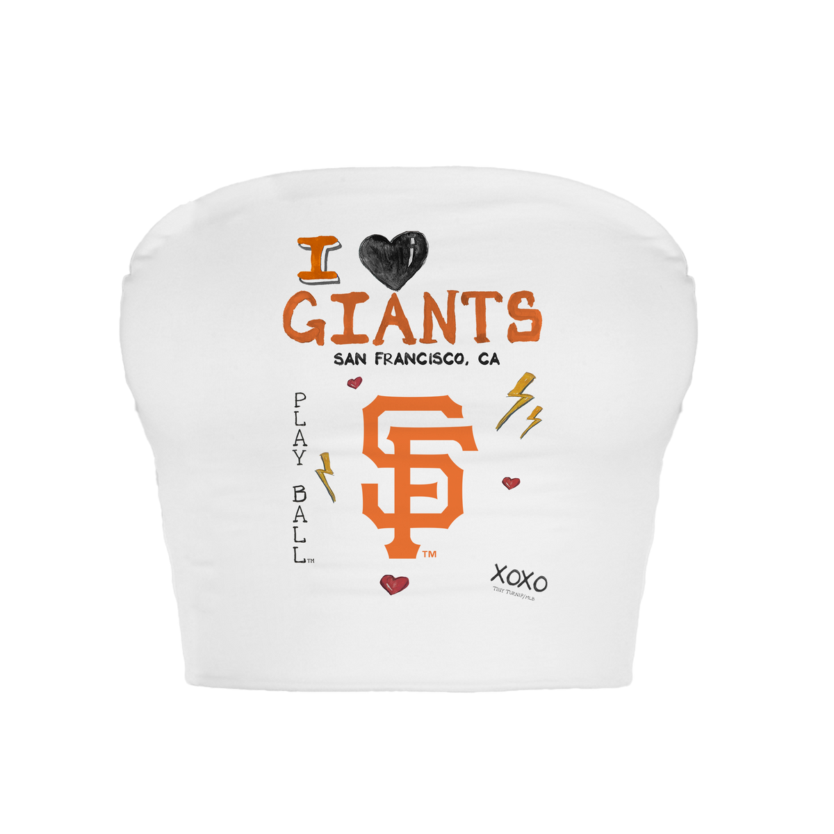 San Francisco Giants I Heart Giants Crop Tube Top