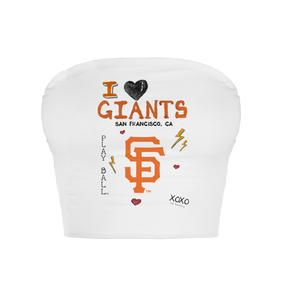 San Francisco Giants I Heart Giants Crop Tube Top