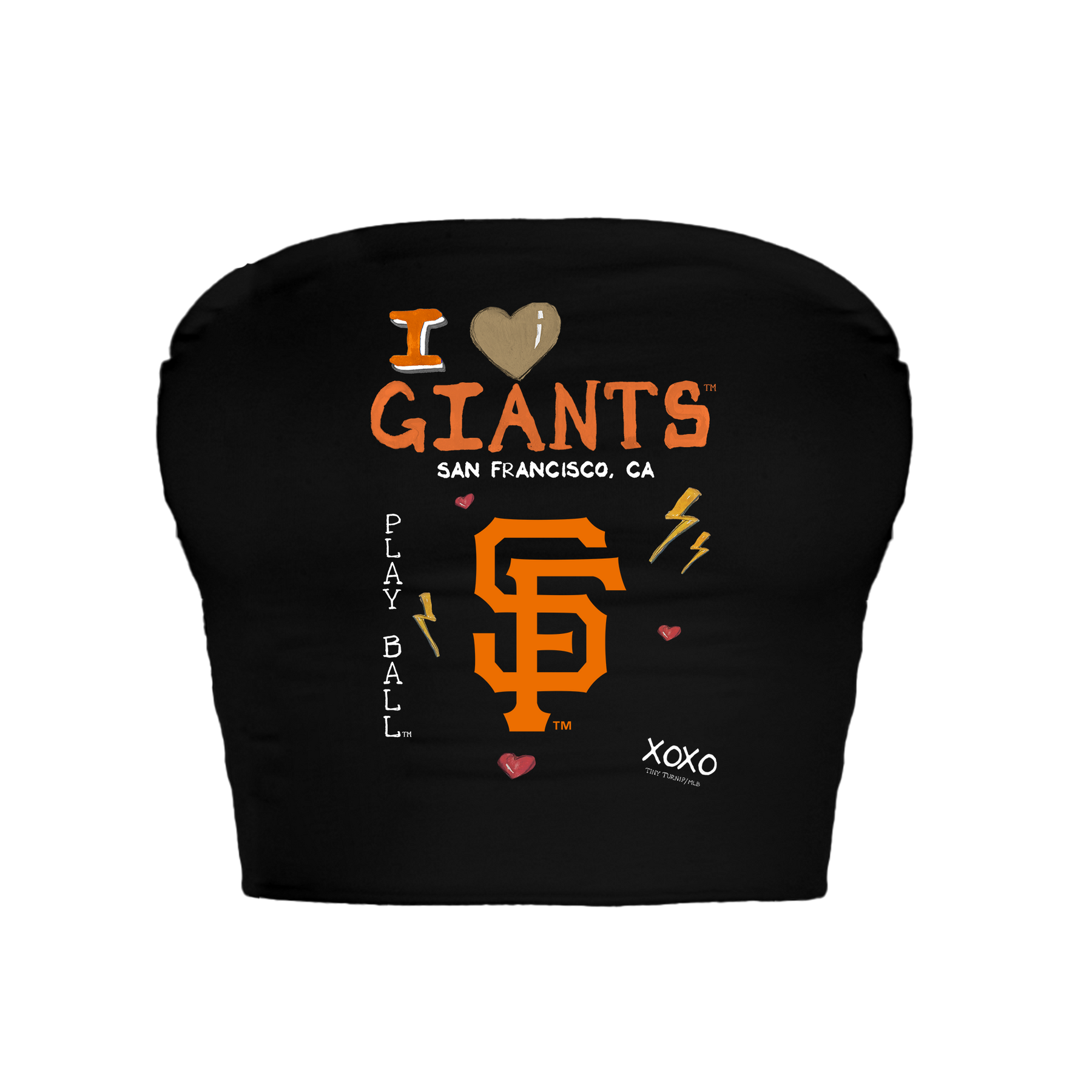 San Francisco Giants I Heart Giants Crop Tube Top