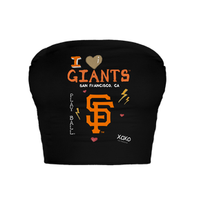 San Francisco Giants I Heart Giants Crop Tube Top