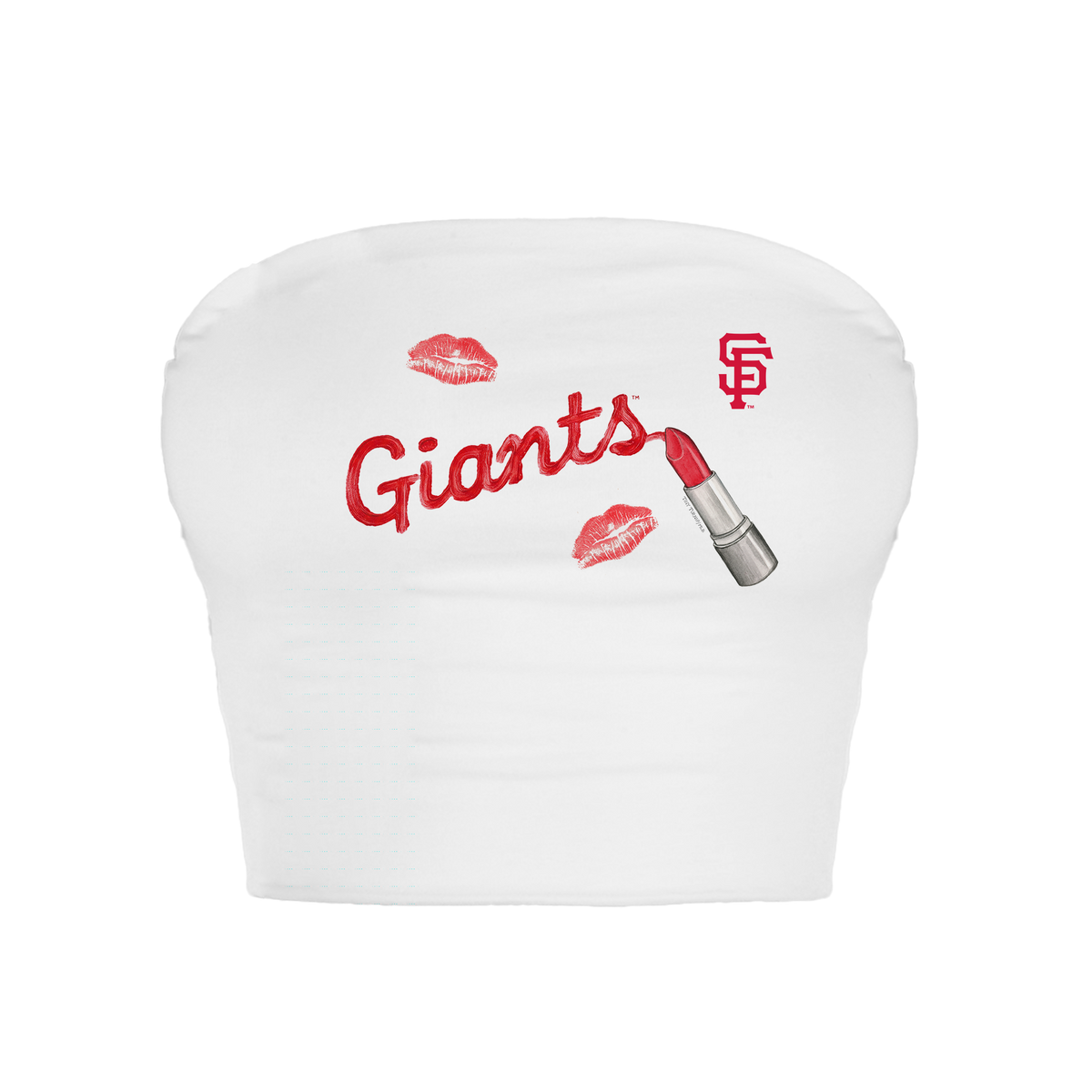 San Francisco Giants Lipstick Crop Tube Top - Tiny Turnip